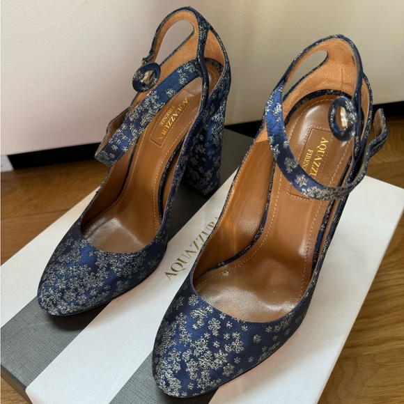 Aquazzura Sweet Thing Stardust-Print Heels - Picture 2 of 9